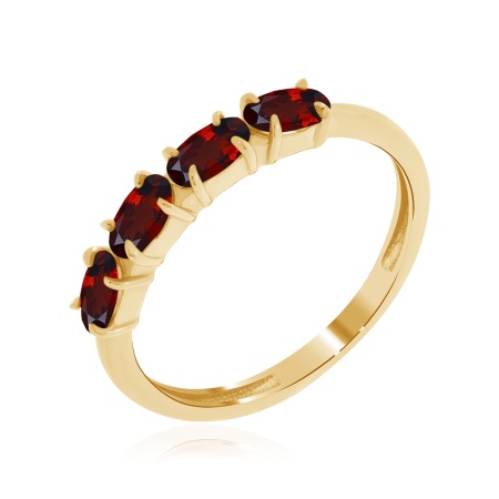 Купить оптом кольцо из серебра с гранатами 1320151164 от Krasnoe