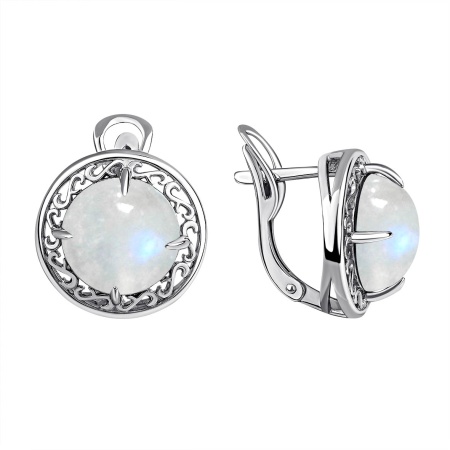 Купить оптом серьги из серебра с лунным камнем 2340931942 от Krasnoe