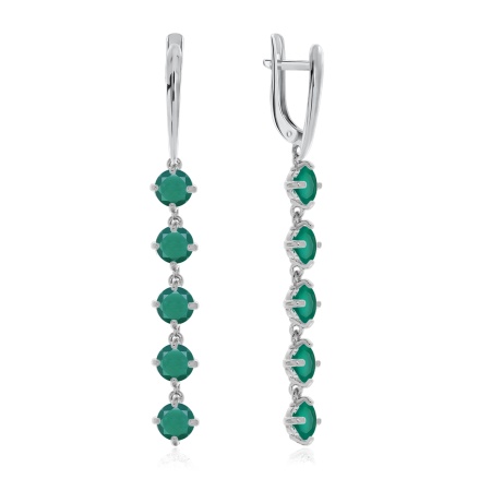 Купить оптом серьги из серебра с агатами 2340390689-60 от Krasnoe