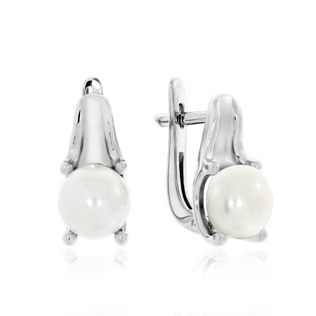 Купить оптом серьги из серебра с жемчугами 2340241399 от Krasnoe