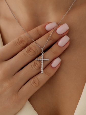 Купить оптом подвеска из серебра с фианитами 3340204680 от Krasnoe