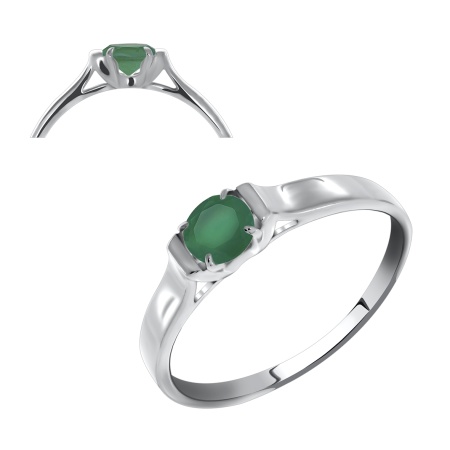 Купить оптом кольцо из серебра с агатом 1340390264-60 от Krasnoe