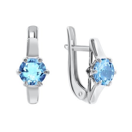 Купить оптом серьги из серебра с фианитами 2340200262-70 от Krasnoe