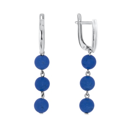 Купить оптом серьги из серебра с говлитами 2340270309 от Krasnoe