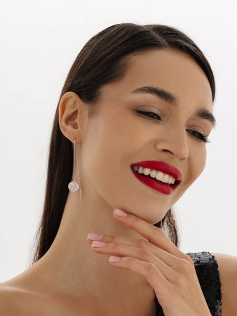 Купить оптом серьги из серебра без вставок 2340405665-9 от Krasnoe