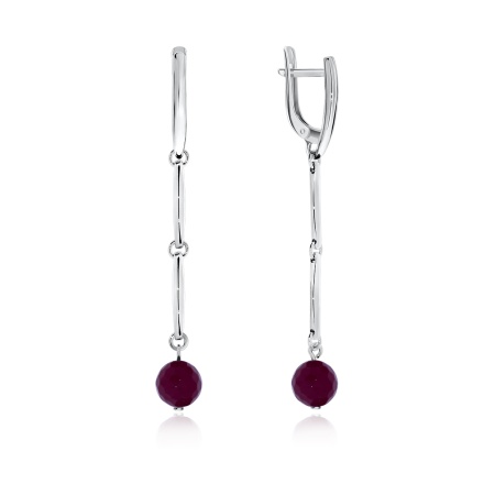 Купить оптом серьги из серебра с агатами 2340650747-37 от Krasnoe