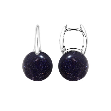 Купить оптом серьги из серебра с синтетическими авантюринами 2340364318-80 от Krasnoe