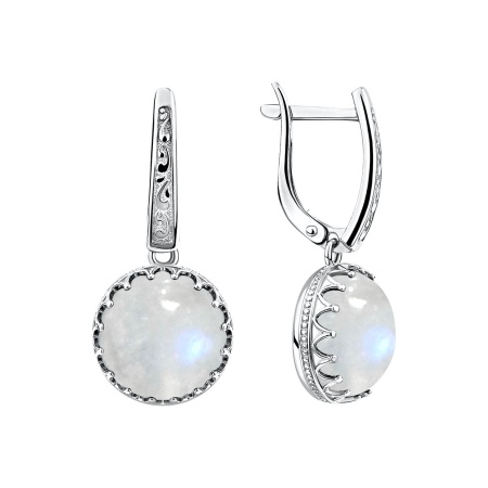 Купить оптом серьги из серебра с лунным камнем 2340931967 от Krasnoe