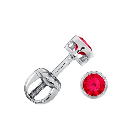 Купить оптом пусеты из серебра с ситаллами П340882535-37 от Krasnoe