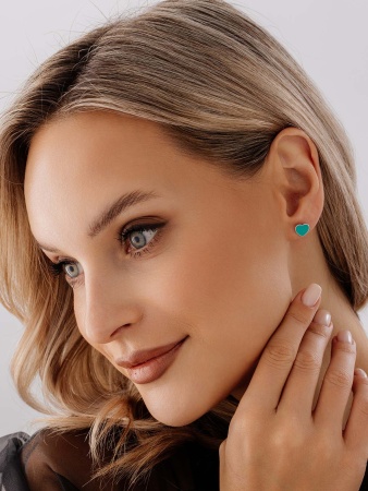 Купить оптом пусеты из серебра с эмалью 2364405419-70 от Krasnoe