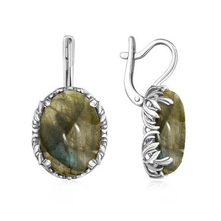 Купить оптом серьги из серебра с лабрадоритами 2340Л01858 от Krasnoe