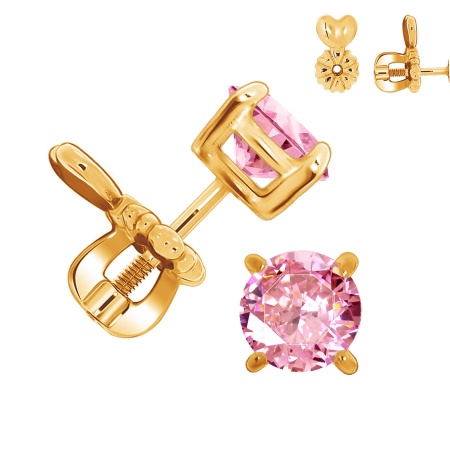 Купить оптом пусеты из серебра с топазами П320070160-30 от Krasnoe