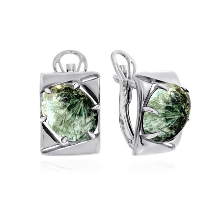 Купить оптом серьги из серебра с серафинитами 2340921395 от Krasnoe