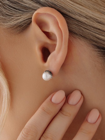 Купить оптом пусеты из серебра с жемчугом 2310246328-10 от Krasnoe