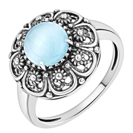 Купить оптом кольцо из серебра с кошачий глазом 1310265115 от Krasnoe