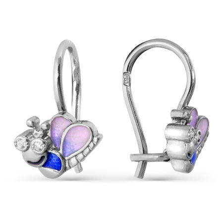 Купить оптом серьги из серебра с фианитами 3647014105-1 от Krasnoe