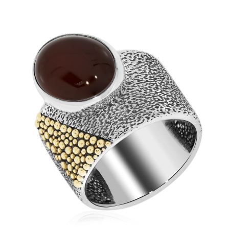 Купить оптом кольцо из серебра с агатом 1317392399-40 от Krasnoe