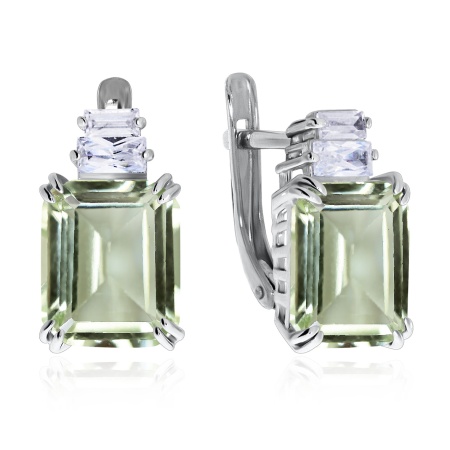 Купить оптом серьги из серебра с кристалл ювелирныйами и фианитами 2340290224-69 от Krasnoe