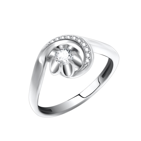 Купить оптом кольцо из серебра с фианитами 1340200192 от Krasnoe