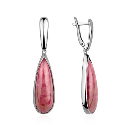 Купить оптом серьги из серебра с родонитами 2340456362 от Krasnoe