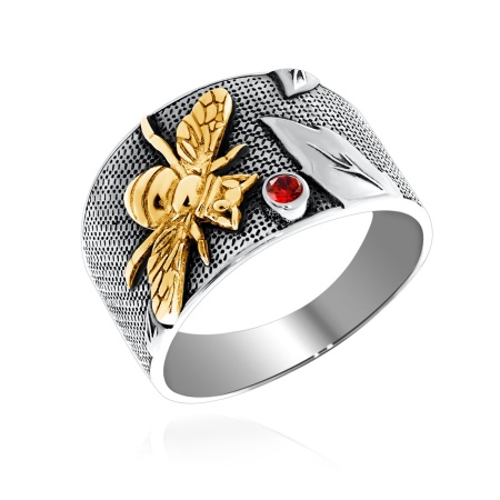Купить оптом кольцо из серебра с гранатом 1317151771 от Krasnoe