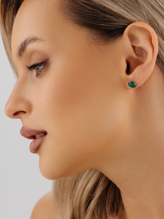 Купить оптом пусеты из серебра с агатами 2340392321-60 от Krasnoe