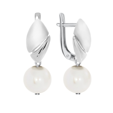 Купить оптом серьги из серебра с жемчугами 2340240900-1 от Krasnoe