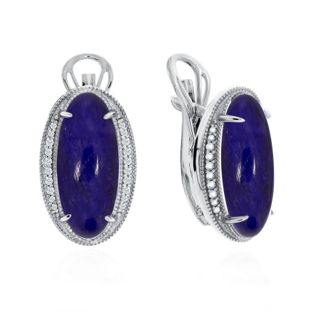 Купить оптом серьги из серебра с агатами и ситаллами 2348390938л-81 от Krasnoe