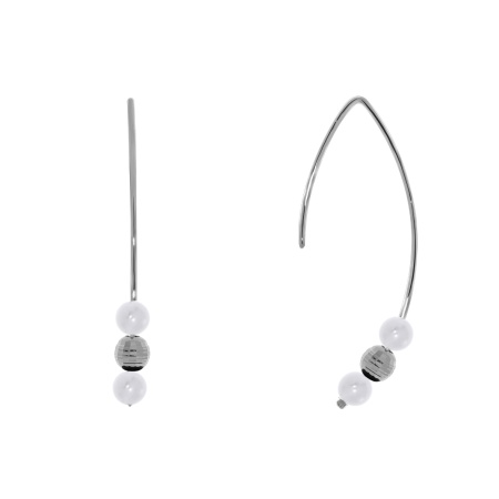 Купить оптом серьги из серебра с жемчугами 2340051068 от Krasnoe