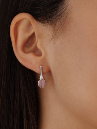 Купить оптом серьги из серебра с кошачий глазами 2340265035-30 от Krasnoe