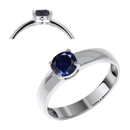 Купить оптом кольцо из серебра с натуральным корундом 1340220254-80 от Krasnoe