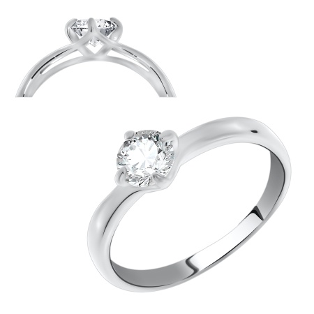 Купить оптом кольцо из серебра с фианитом 1340200261 от Krasnoe