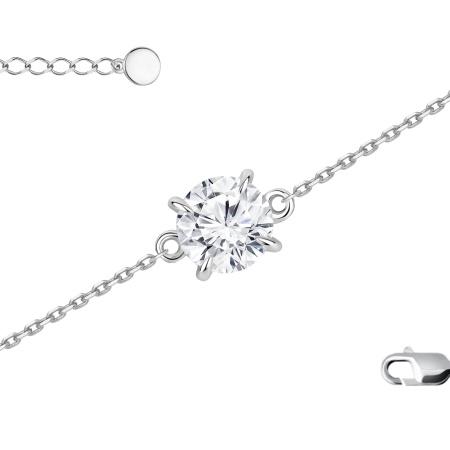 Купить оптом браслет из серебра с фианитом 4340205616-16-16 от Krasnoe