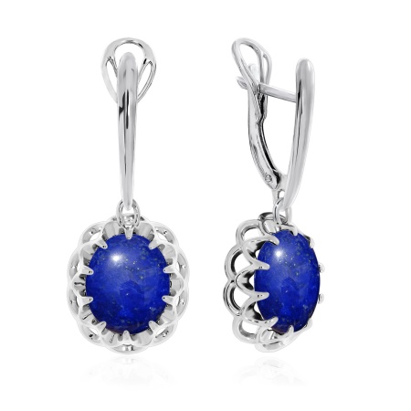 Купить оптом серьги из серебра с лазуритами 2340471541-1 от Krasnoe