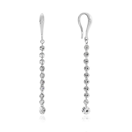 Купить оптом серьги из серебра с фианитами 2340200609 от Krasnoe