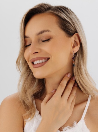 Купить оптом серьги из серебра с агатами 2340395877-1 от Krasnoe