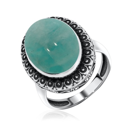 Купить оптом кольцо из серебра с амазонитом 1310370956 от Krasnoe