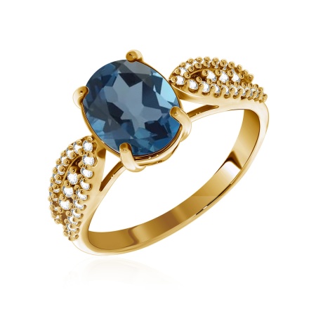 Купить оптом кольцо из серебра с ситаллом и фианитами 1320870186л-76 от Krasnoe