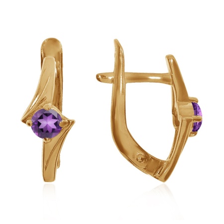 Купить оптом серьги из серебра с аметистами 2320060017 от Krasnoe