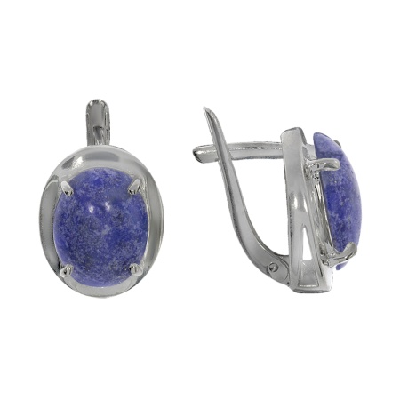 Купить оптом серьги из серебра с лазуритами 2340470029 от Krasnoe