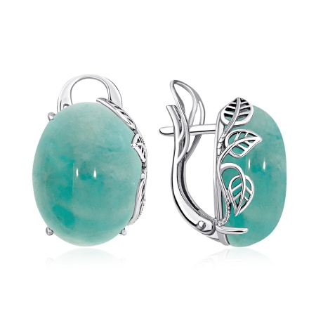 Купить оптом серьги из серебра с амазонитами 2310375049 от Krasnoe