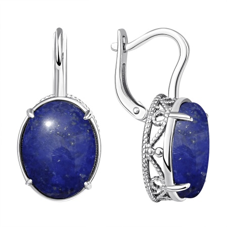 Купить оптом серьги из серебра с лазуритами 2340471995 от Krasnoe