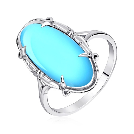 Купить оптом кольцо из серебра с бирюзой 1310315063 от Krasnoe