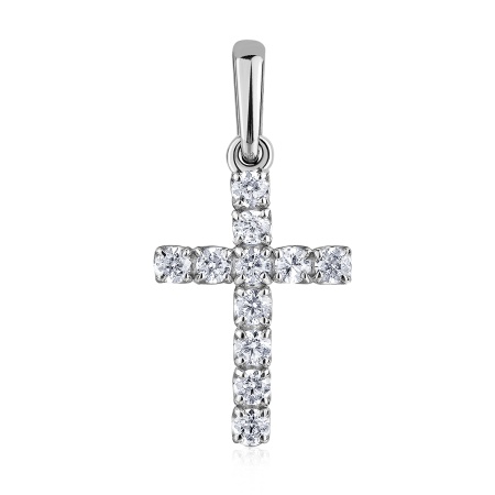 Купить оптом подвеска из серебра с фианитами 3340204679 от Krasnoe