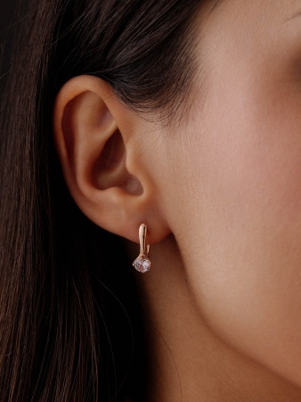 Купить оптом серьги из серебра с фианитами 2320200261 от Krasnoe