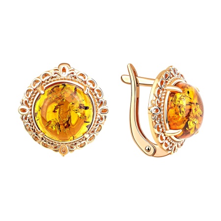 Купить оптом серьги из серебра с янтарём 2320481994 от Krasnoe