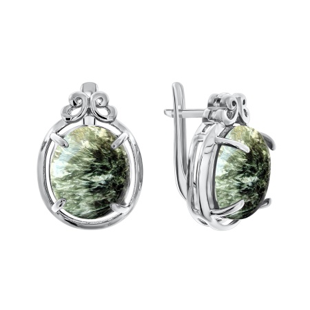 Купить оптом серьги из серебра с серафинитами 2340920111 от Krasnoe