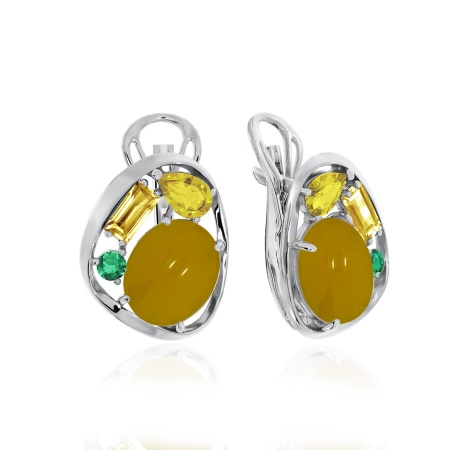 Оптом серьги из серебра с агатами, ситаллами и фианитами 2340391168-50 цена от Krasnoe Купить оптом серьги из серебра с агатами, ситаллами и фианитами 2340391168-50 от Krasnoe