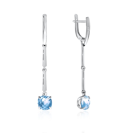 Купить оптом серьги из серебра с топазами и топазами 2340070739 от Krasnoe