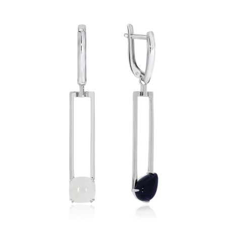 Купить оптом серьги из серебра с агатами 2340391518-11 от Krasnoe